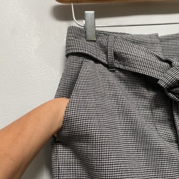 Aritzia Wilfred Houndstooth Front Tie Midi Skirt Size 00 - Picture 4 of 8